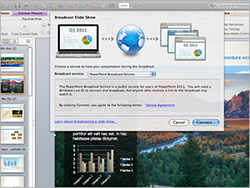 Broadcast Slide Show: Broadcast your slides online.