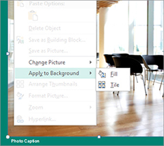 Creating picture backgrounds